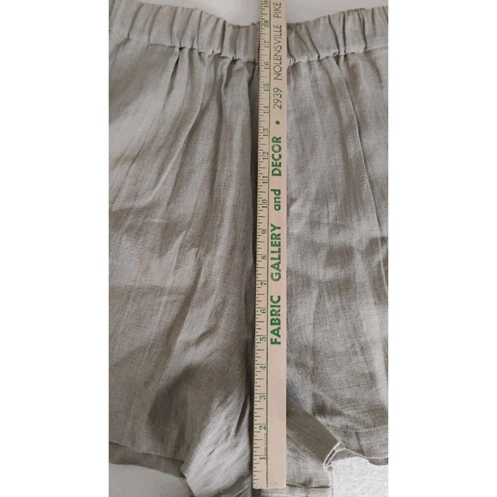 Mary Claret House Shorts In Natural Women's Flax Linen Sz XXL Tan EUC USA Made - Picture 10 of 15